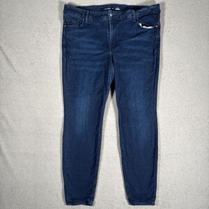 Old Navy Jeans Women’s Plus Size 20 Mid Rise Rockstar Super Skinny‎ Dark Wash